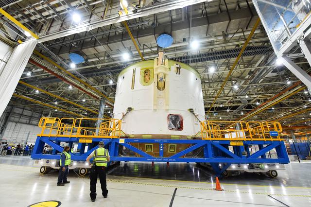 NASA image: Engine Section for NASA’s SLS Rocket Moved for Final Integration